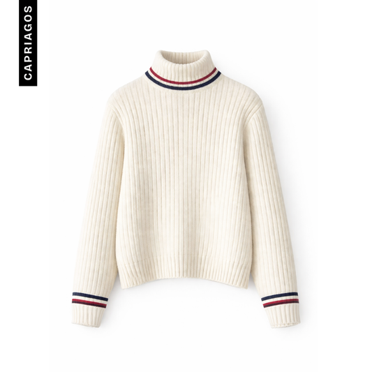 PRE-LOVED CASUAL WHITE HIGH NECK KNIT - M